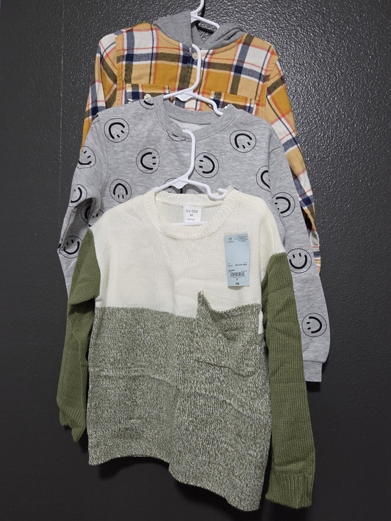 okie dokie Other - Bundle Of Two Okie Dokie Sweater And One WN Plaid Shirt - Kid